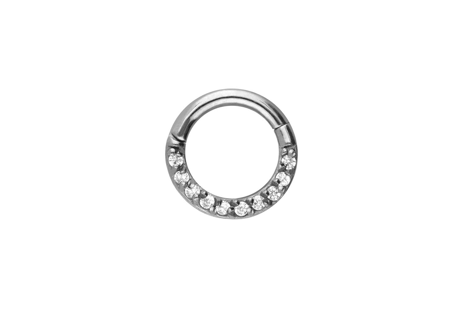 Chirurgenstahl Segmentring Clicker Piercing EINGEFASSTE KRISTALLE